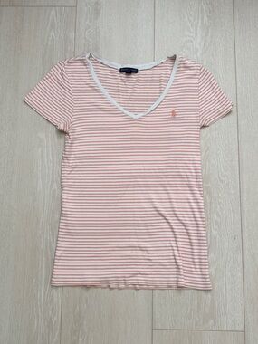 Ralph Lauren Striped Short Sleeve V-Neck Tee
